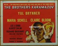 a113 BROTHERS KARAMAZOV style A half-sheet movie poster '58 Yul Brynner