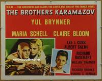 a112 BROTHERS KARAMAZOV style B half-sheet movie poster '58 Yul Brynner