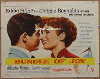 a120 BUNDLE OF JOY style A half-sheet movie poster '56 Debbie Reynolds