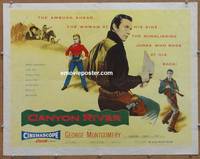 a128 CANYON RIVER half-sheet movie poster '56 George Montgomery