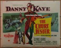 a172 COURT JESTER half-sheet movie poster '55 Danny Kaye, Basil Rathbone