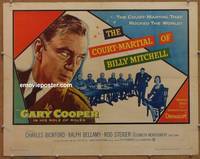 a173 COURT-MARTIAL OF BILLY MITCHELL half-sheet movie poster '56 Cooper