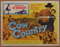 a175 COW COUNTRY half-sheet movie poster '53 Edmond O'Brien, Westcott