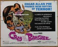 a181 CRY OF THE BANSHEE half-sheet movie poster '70 Vincent Price, Poe