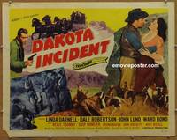 a184 DAKOTA INCIDENT style B half-sheet movie poster '56 Darnell, Robertson