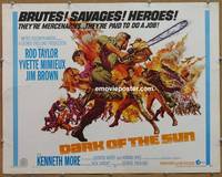 a192 DARK OF THE SUN half-sheet movie poster '68 Yvette Mimieux, Taylor