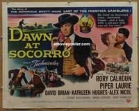 a195 DAWN AT SOCORRO style A half-sheet movie poster '54 Calhoun, Laurie