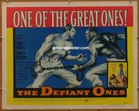 a205 DEFIANT ONES half-sheet movie poster '58 Tony Curtis, Sidney Poitier