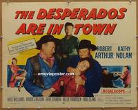 a208 DESPERADOS ARE IN TOWN half-sheet movie poster '56 Robert Arthur