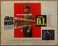 a213 DI half-sheet movie poster '57 Jack Webb, U.S. Marines, Don Dubbins