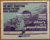 a214 DIARY OF A MADMAN half-sheet movie poster '63 Vincent Price, Le Borg
