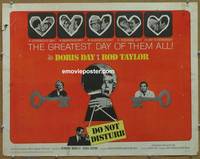 a216 DO NOT DISTURB half-sheet movie poster '65 Doris Day, Rod Taylor