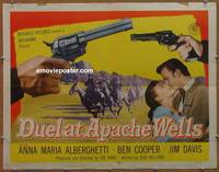 a224 DUEL AT APACHE WELLS half-sheet movie poster '57 Anna Alberghetti
