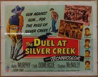 a225 DUEL AT SILVER CREEK half-sheet movie poster '52 Don Siegel, Murphy