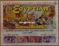 a228 EGYPTIAN half-sheet movie poster '54 Jean Simmons, Victor Mature