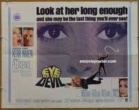 a239 EYE OF THE DEVIL half-sheet movie poster '67 Sharon Tate, horror!