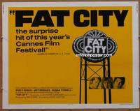 a245 FAT CITY half-sheet movie poster '72 Stacy Keach, Bridges, boxing!