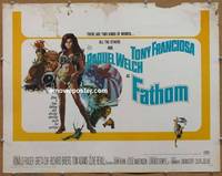 a247 FATHOM half-sheet movie poster '67 sexy Raquel Welch in scuba gear!
