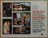 a248 FBI STORY half-sheet movie poster '59 Jimmy Stewart, Vera Miles
