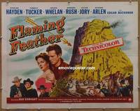 a255 FLAMING FEATHER half-sheet movie poster '52 Sterling Hayden, Tucker