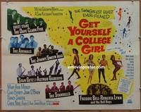 a292 GET YOURSELF A COLLEGE GIRL half-sheet movie poster '64 rock&roll!