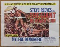 a295 GIANT OF MARATHON int'l half-sheet movie poster '60 Steve Reeves