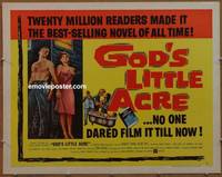 a312 GOD'S LITTLE ACRE style A half-sheet movie poster '58 Robert Ryan, Ray