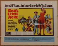 a313 GOD'S LITTLE ACRE style B half-sheet movie poster '58 Robert Ryan, Ray