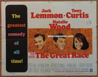 a320 GREAT RACE half-sheet movie poster '65 Curtis, Lemmon, Natalie Wood