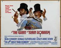 a322 GREAT TRAIN ROBBERY int'l half-sheet movie poster '79 Sean Connery