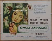 a324 GREEN MANSIONS style A half-sheet movie poster '59 Audrey Hepburn