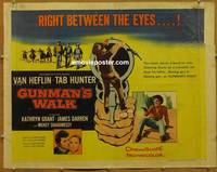 a331 GUNMAN'S WALK half-sheet movie poster '58 Van Heflin, Tab Hunter