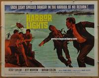a345 HARBOR LIGHTS half-sheet movie poster '63 Kent Taylor, Jeff Morrow