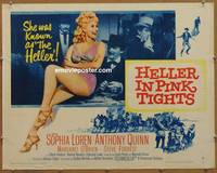a353 HELLER IN PINK TIGHTS half-sheet movie poster '60 sexy Sophia Loren!