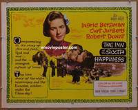 a398 INN OF THE SIXTH HAPPINESS half-sheet movie poster '59 Bergman