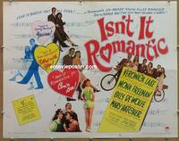 a402 ISN'T IT ROMANTIC half-sheet movie poster '48 Veronica Lake, Freeman