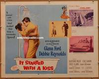 a407 IT STARTED WITH A KISS style B half-sheet movie poster '59 Reynolds