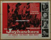 a413 JAYHAWKERS style B half-sheet movie poster '59 Jeff Chandler, Parker