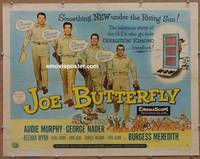 a416 JOE BUTTERFLY style A half-sheet movie poster '57 Audie Murphy