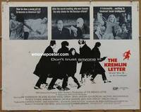 a445 KREMLIN LETTER half-sheet movie poster '70 John Huston, Andersson