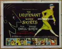 a472 LIEUTENANT WORE SKIRTS half-sheet movie poster '56 Sheree North