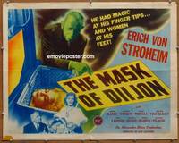 a518 MASK OF DIIJON half-sheet movie poster '46 Erich Von Stroheim