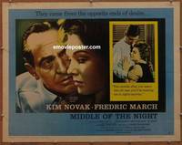 a529 MIDDLE OF THE NIGHT half-sheet movie poster '59 Kim Novak, Chayefsky