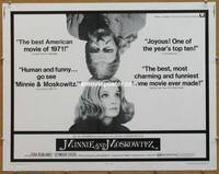 a530 MINNIE & MOSKOWITZ half-sheet movie poster '71 Cassavetes, Rowlands