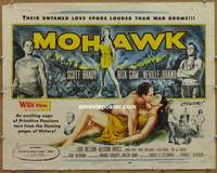 a534 MOHAWK half-sheet movie poster '56 Native Americans, sexy Rita Gam!
