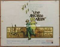 a543 MUSIC MAN half-sheet movie poster '62 Robert Preston, Shirley Jones