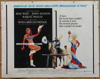 a545 MYRA BRECKINRIDGE half-sheet movie poster '70 Mae West, Raquel Welch