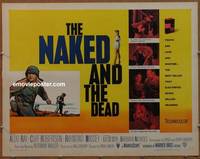 a548 NAKED & THE DEAD half-sheet movie poster '58 Norman Mailer, Aldo Ray