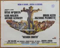 a555 NEVADA SMITH half-sheet movie poster '66 Steve McQueen, Karl Malden