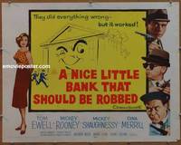 a558 NICE LITTLE BANK THAT SHOULD BE ROBBED half-sheet movie poster '58